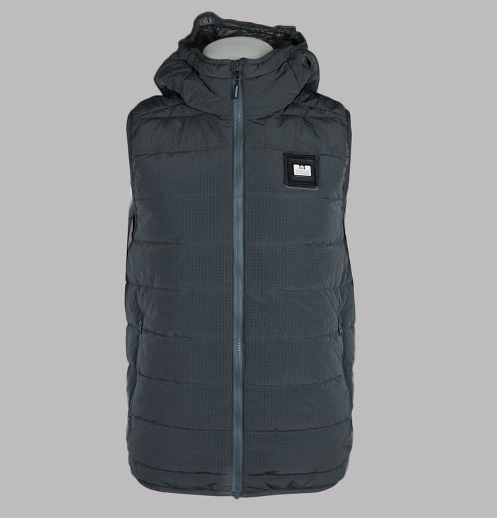 Weekend Offender Toronto Hooded Gilet Cyclone Grey