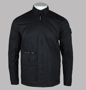 Weekend Offender Vinnie Cotton Overshirt Black