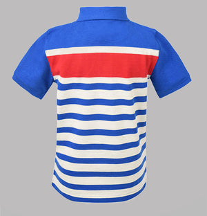 Multi Stripe Polo Shirt - Lake Blue