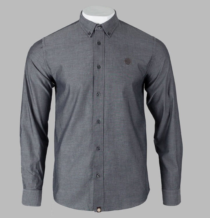 Pretty Green Sterling L/S Oxford Shirt Black