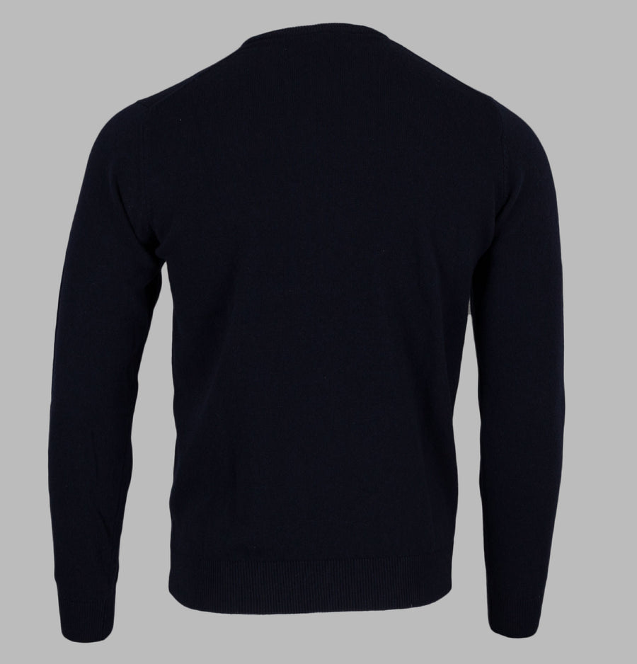 Lacoste High Neck Wool Jersey Sweater Navy
