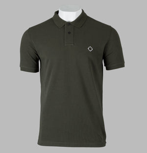 Ma.Strum Walrus S/S Pique Polo Shirt Dark Olive