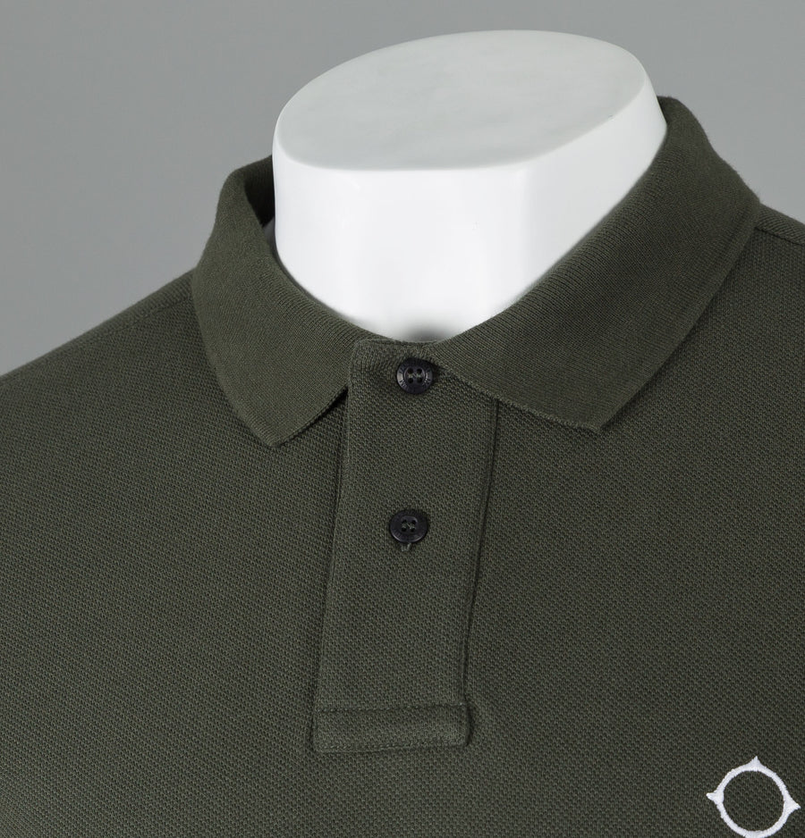 Ma.Strum Walrus S/S Pique Polo Shirt Dark Olive