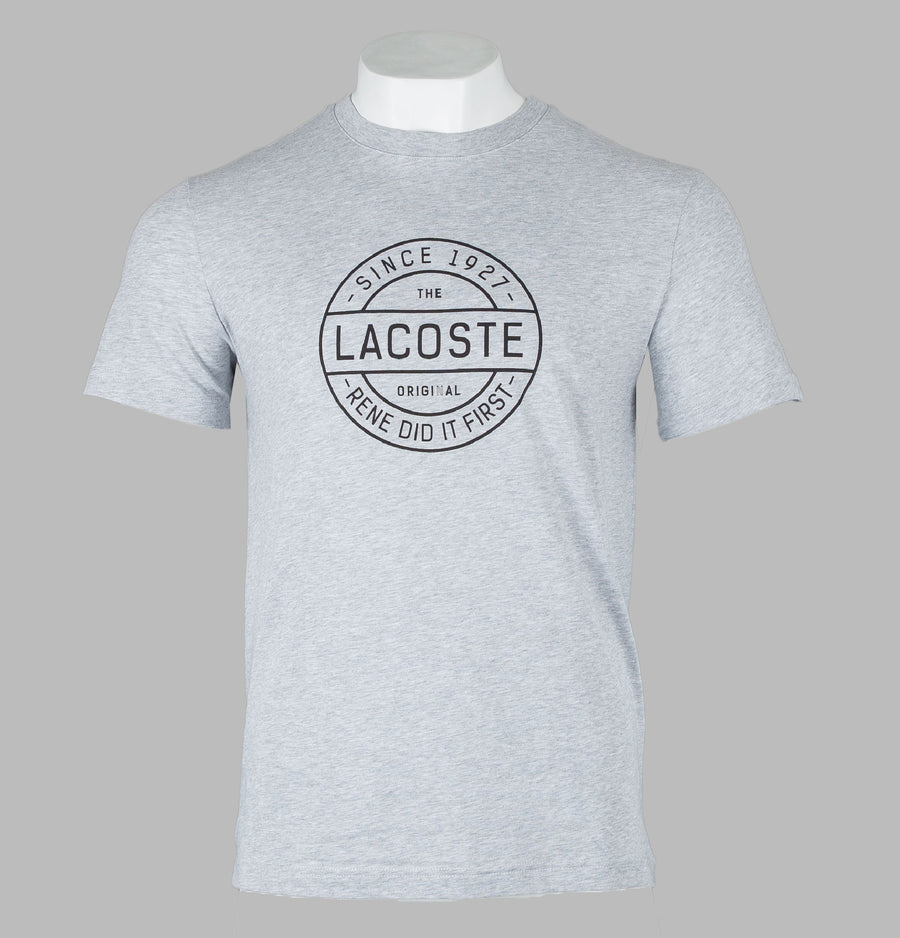 Lacoste Printed Logo T-Shirt Light Grey