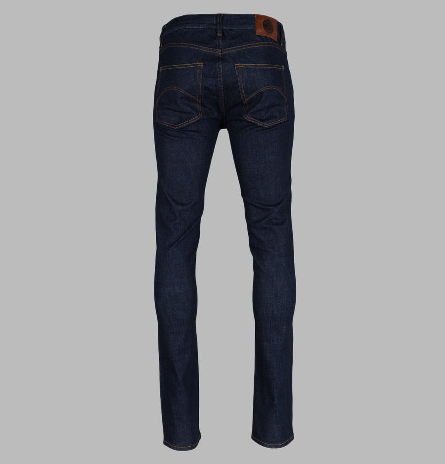 Pretty Green Castlefield Skinny Fit Jeans Blue Rinse