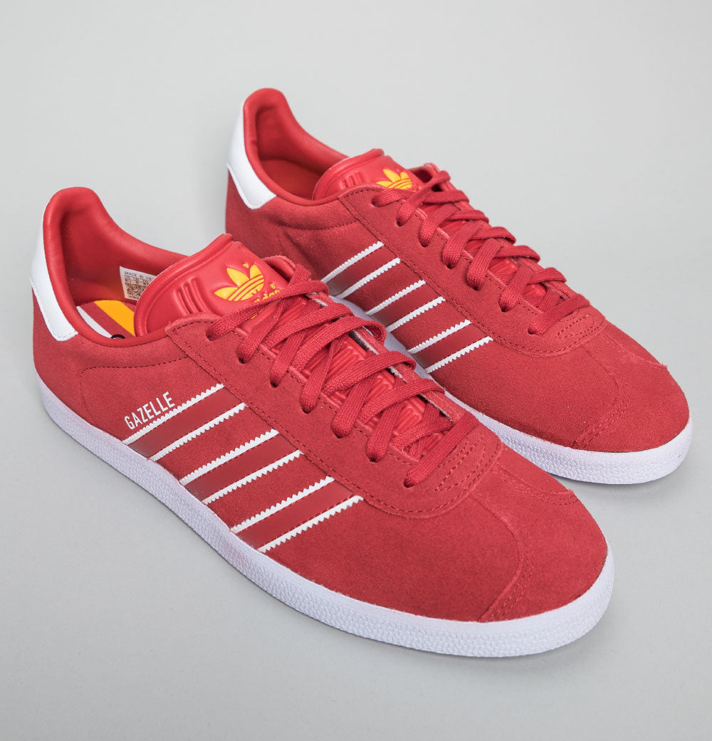 Adidas Gazelle Trainers Red/Future White