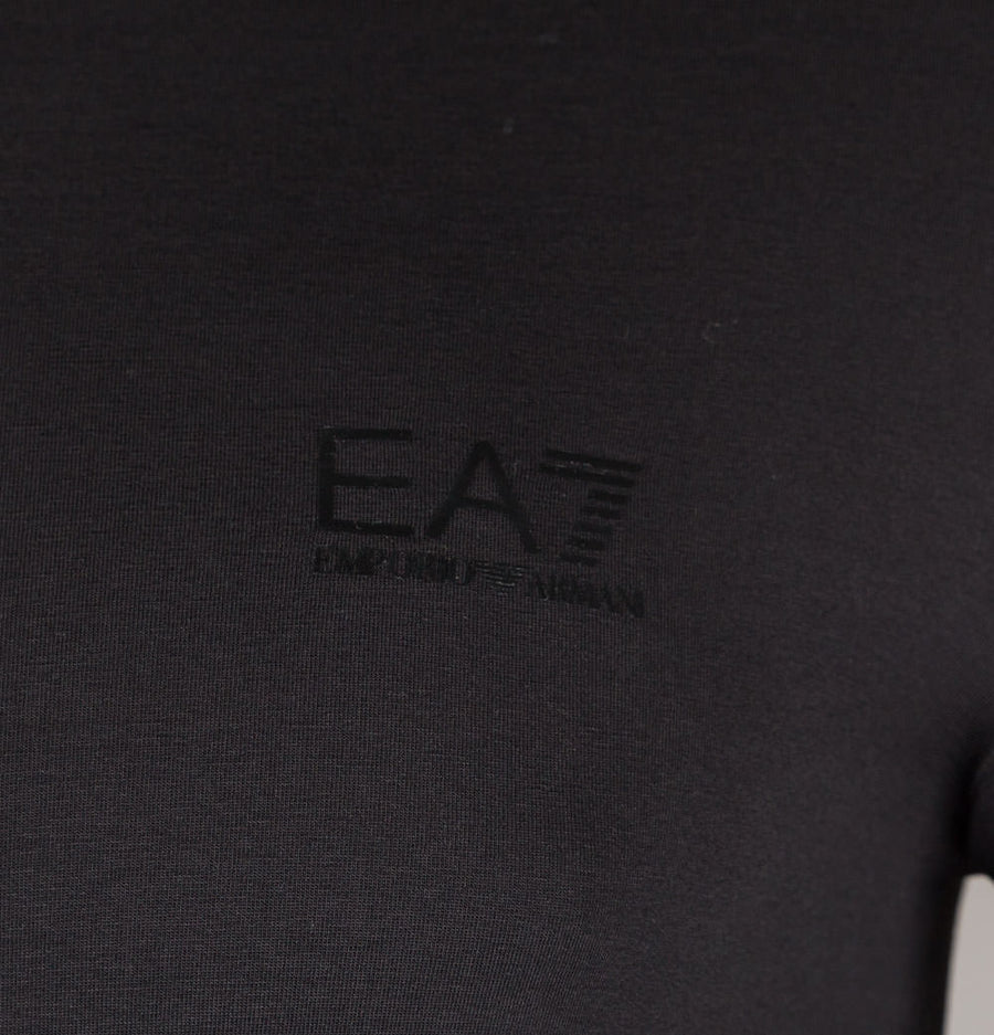 EA7 Back Repeat Logo Taping T-Shirt Black