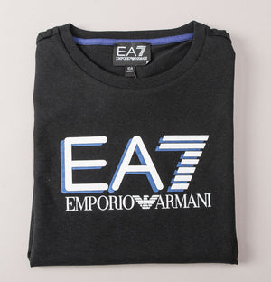 EA7 Chest Tipped Logo T-Shirt Black