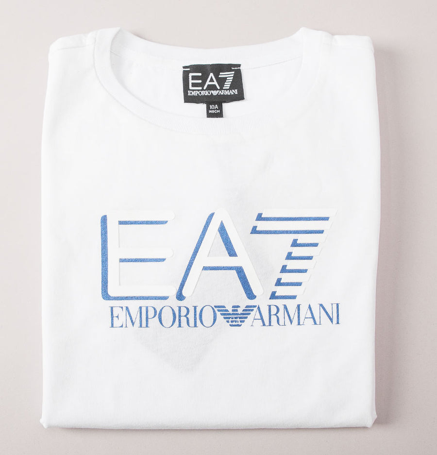 EA7 Chest Tipped Logo T-Shirt White