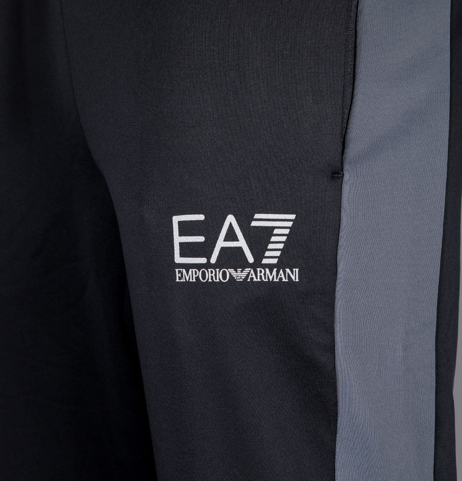 EA7 Colour Block Technical Fabric Joggers Black