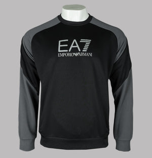 EA7 Colour Block Technical Fabric Sweatshirt Black