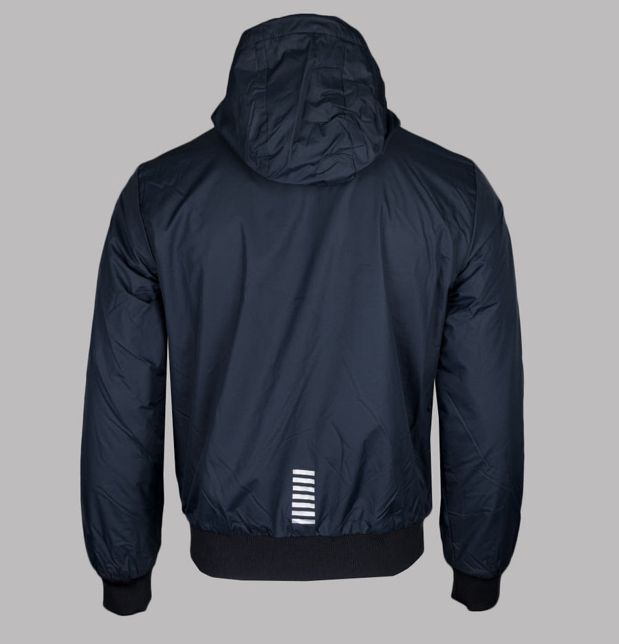 EA7 Core Identity Hooded Bomber Jacket Night Blue