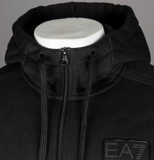 EA7 Core Identity Zip Up Hooded Sweatshirt Black