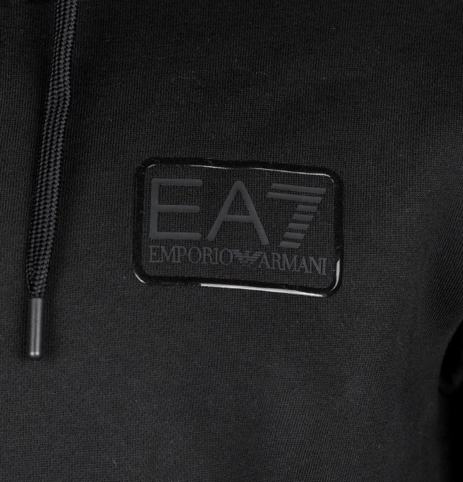 EA7 Core Identity Zip Up Hooded Sweatshirt Black