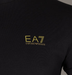 EA7 Core Long Sleeve T-Shirt Black/Gold