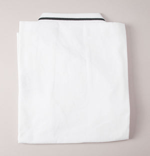 EA7 Core Stripe Collar Polo Shirt White