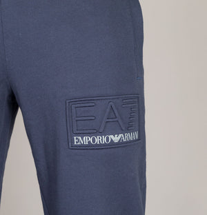 EA7 Bold Raised Logo Joggers Navy Blue