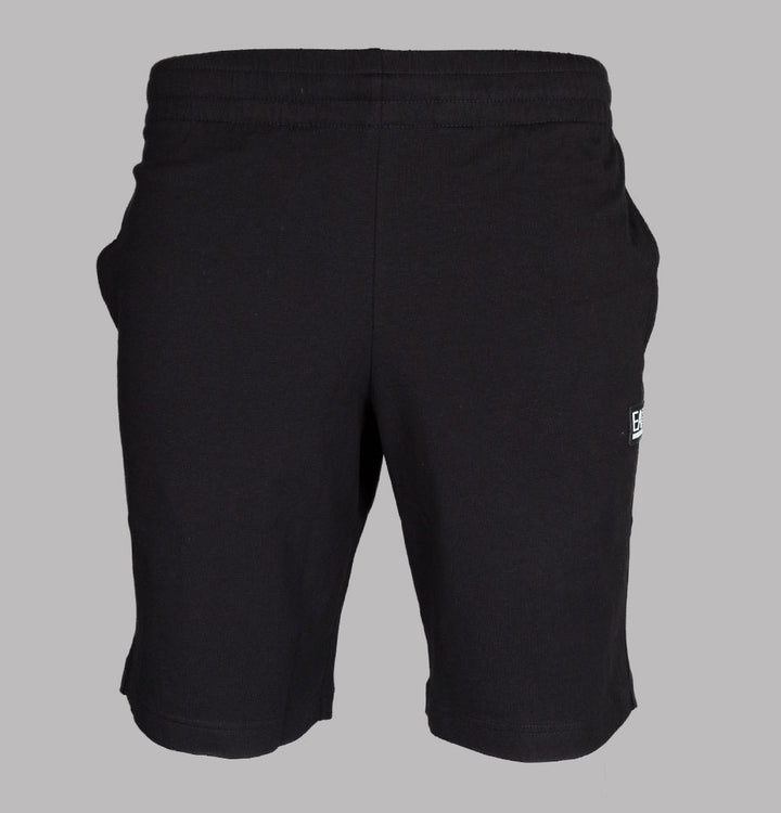EA7 Rubber Box Logo Jogger Shorts Black