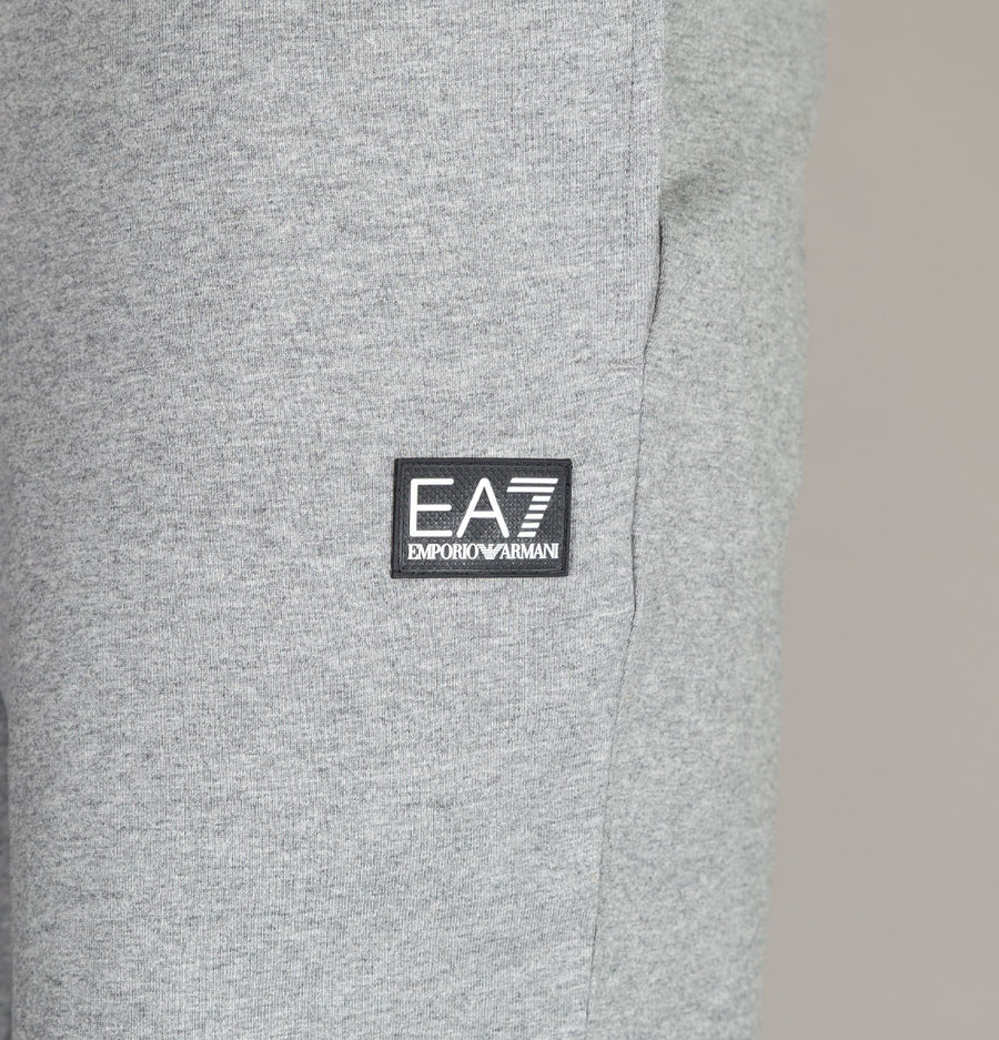 EA7 Rubber Box Logo Jogger Shorts Medium Grey