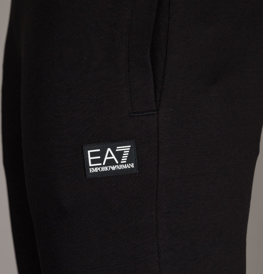 EA7 Rubber Box Logo Joggers Black