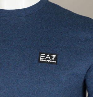 EA7 Rubber Box Logo Sweatshirt Blue Melange