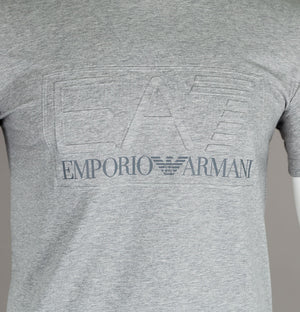 EA7 Bold Raised Logo T-Shirt Grey