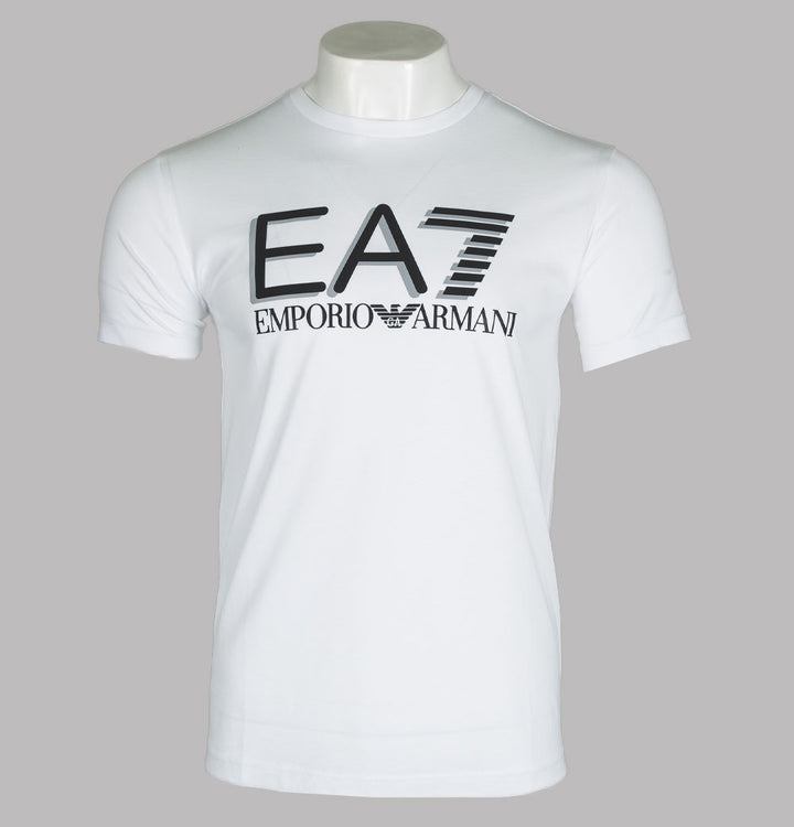 EA7 Large Chest Tipped Logo T-Shirt White
