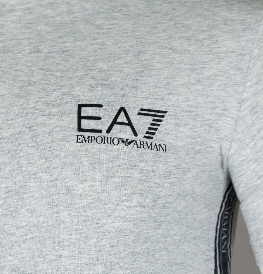 EA7 Side Taping Logo T-Shirt Light Grey