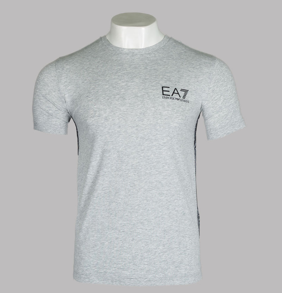 EA7 Side Taping Logo T-Shirt Light Grey