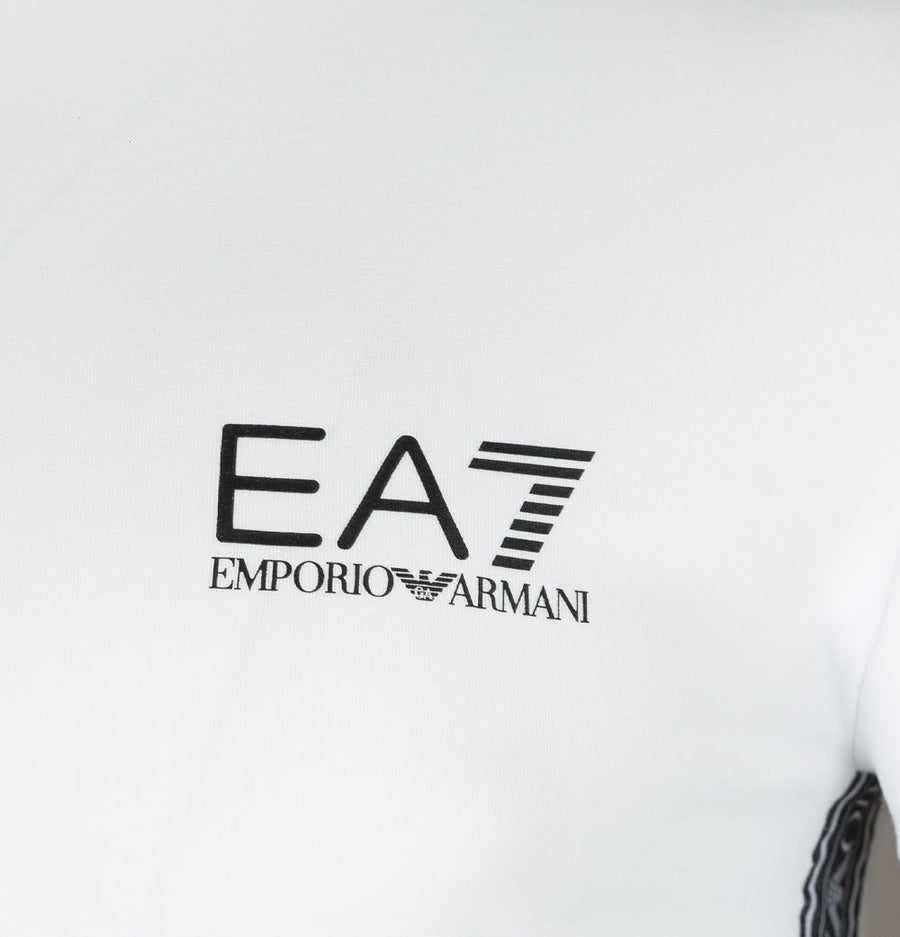 EA7 Side Taping Logo T-Shirt White