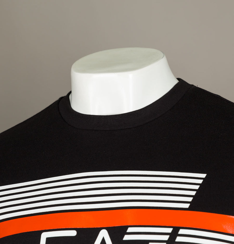 EA7 Stripe Lines Logo Sweatshirt Black