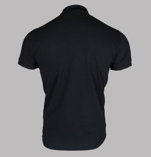 EA7 Gold Logo Polo Shirt Black