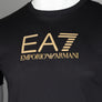 EA7 Gold Logo T-Shirt Black/Gold