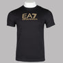 EA7 Gold Logo T-Shirt Black/Gold
