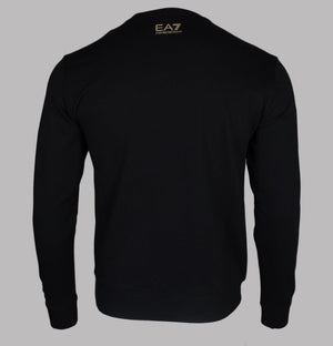 EA7 Logo Series Oversized Logo Sweatshirt Black