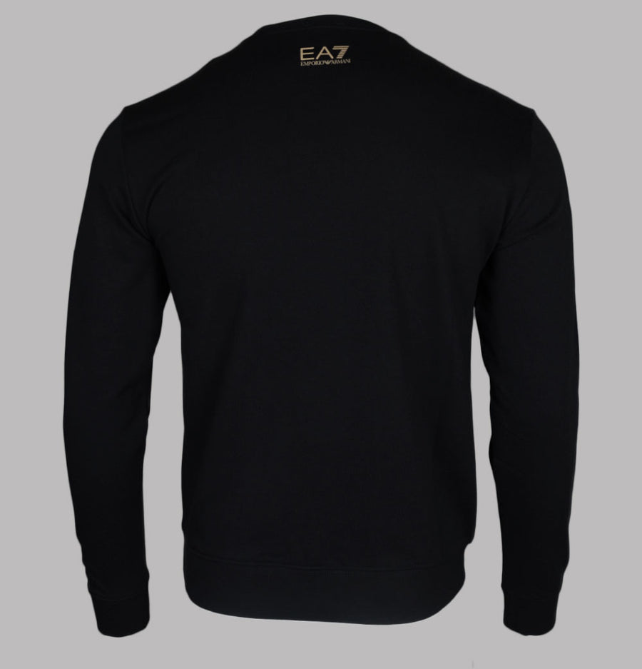 EA7 Logo Series Oversized Logo Sweatshirt Black