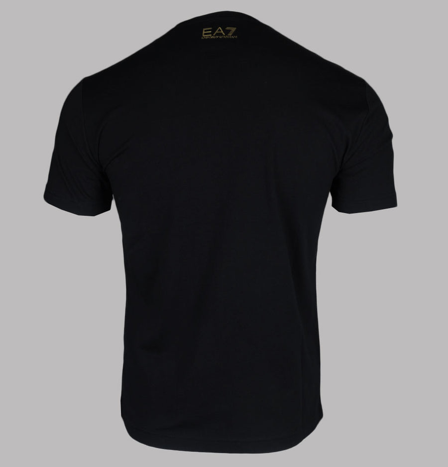 EA7 Logo Series Oversized Logo T-Shirt Black