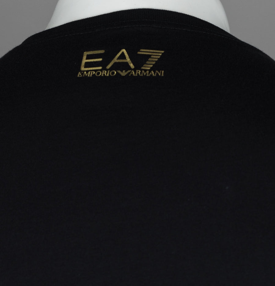 EA7 Logo Series Oversized Logo T-Shirt Black