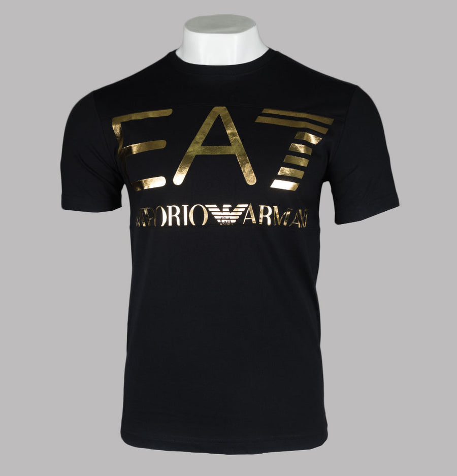 EA7 Logo Series Oversized Logo T-Shirt Black