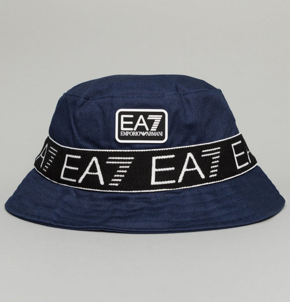 EA7 Logo Series Taping Bucket Hat Navy Blue Bronx Clothing