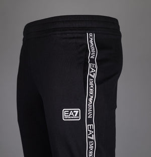 EA7 Logo Series Taping Joggers Black