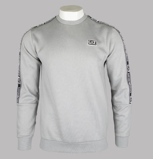 EA7 Logo Series Taping Sweatshirt Sharkskin Grey