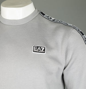 EA7 Logo Series Taping Sweatshirt Sharkskin Grey