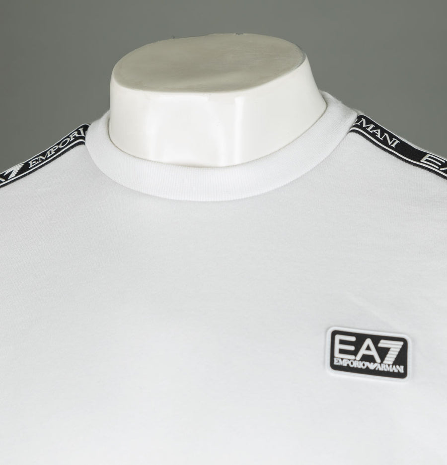 EA7 Logo Series Taping Sweatshirt White