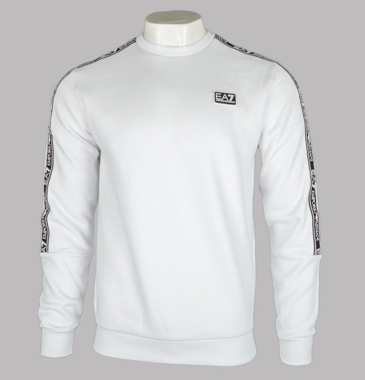 EA7 Logo Series Taping Sweatshirt White