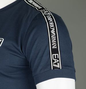 EA7 Logo Series Taping T-Shirt Navy Blue