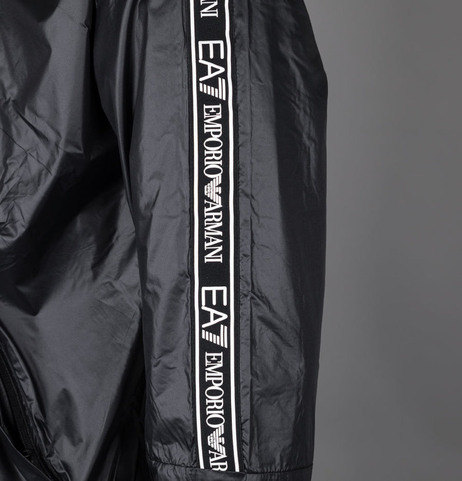 EA7 Logo Series Taping Windbreaker Jacket Black