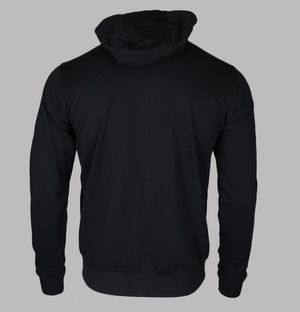 EA7 Logo Series Taping Zip Up Sweatshirt Black