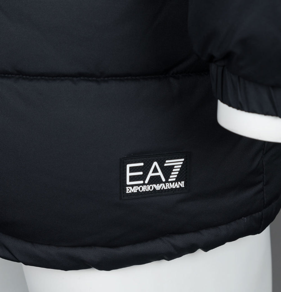 EA7 Padded Caban Coat Black