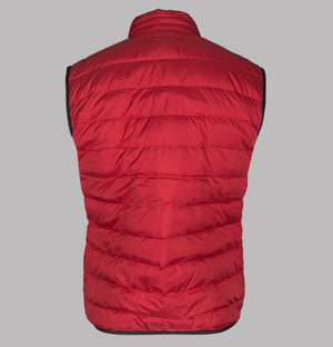 EA7 Padded Woven Down Gilet Tango Red